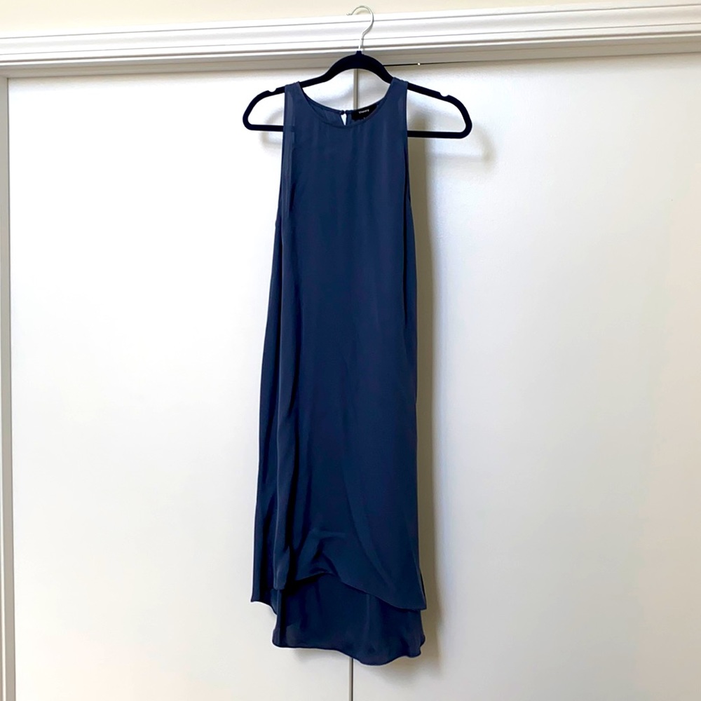 Theory Silk Blue Midi Dress